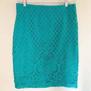Loft Paradise Lace Pencil Skirt